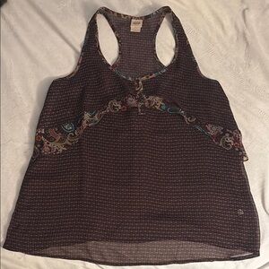 Mossimo Supply Co.‎ Sheer Maroon Racerback Tank Top